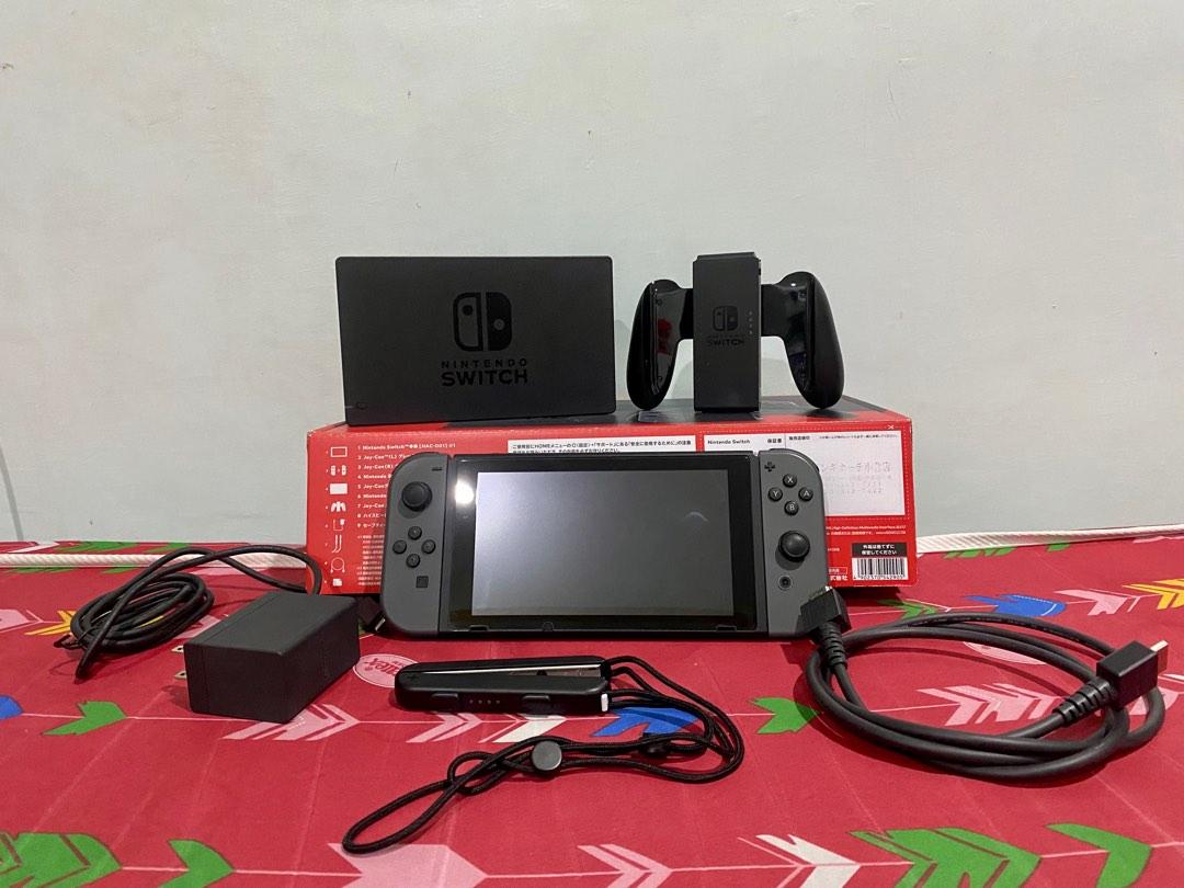 Nintendo Switch Console V2 Grey (Asian) with Free Lazytech Tempered