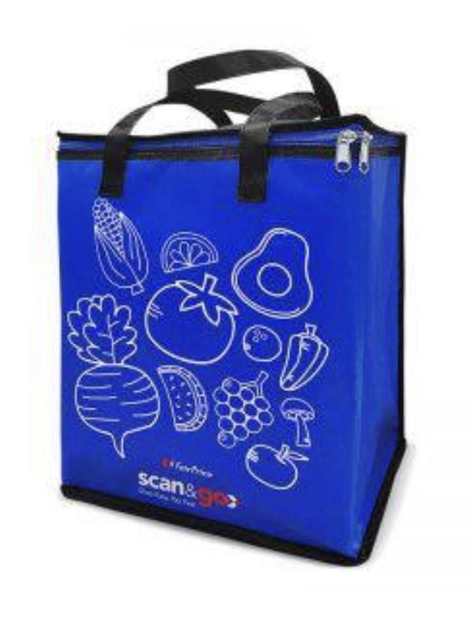 NTUC FairPrice Blue Cooler Bag Large, Women's Fashion, Bags & Wallets