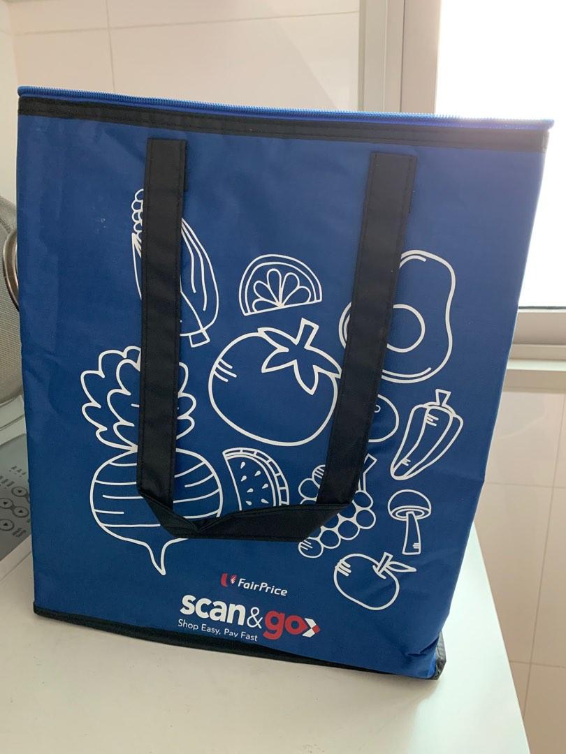 NTUC FairPrice Blue Cooler Bag Large, Women's Fashion, Bags & Wallets