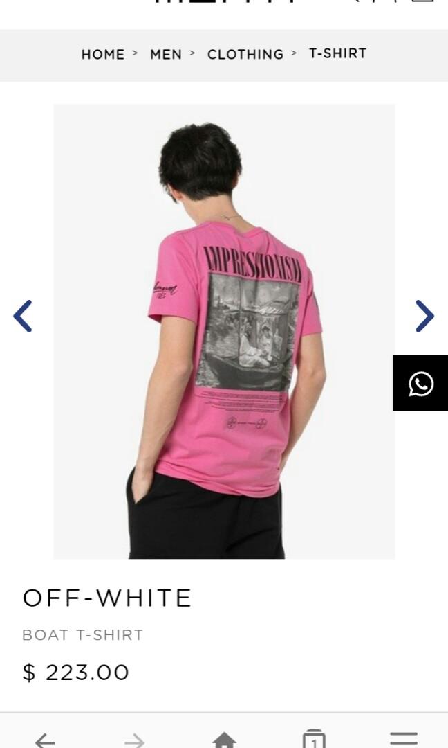 Off-White c/o Virgil Abloh White Arrow Tree Print Oversized T-shirt for Men
