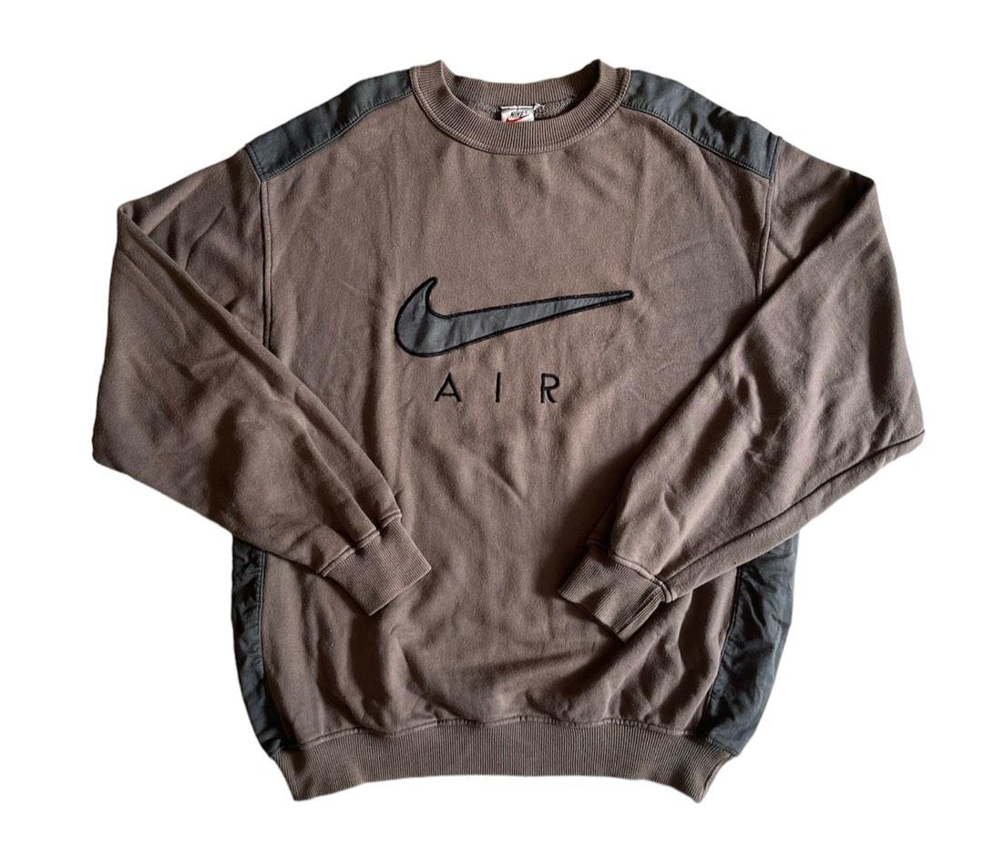 Nike air sales crew sweatshirt grey