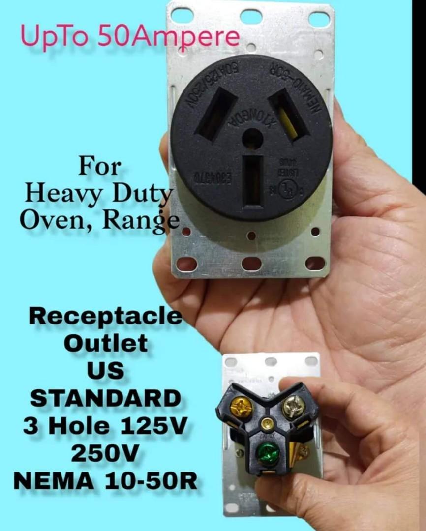 RECEPTACLE OUTLET US STANDARD FOR HEAVY DUTY OVEN AND RANGE, TV & Home