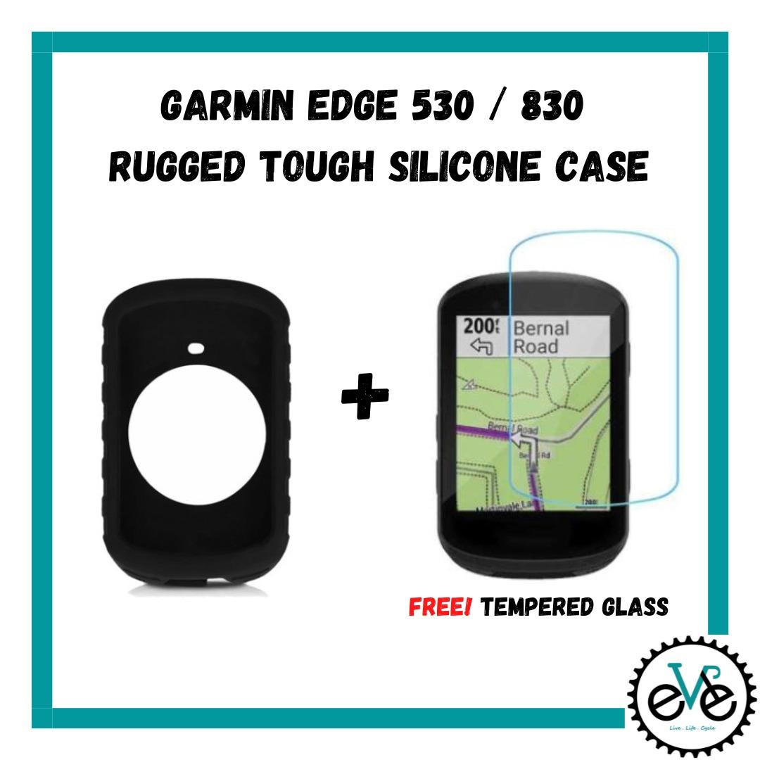 Rugged Tough Silicone case and Screen Protection for Garmin Edge 530 Edge 830 Black Sports Equipment Bicycles Parts Parts Accessories on Carousell