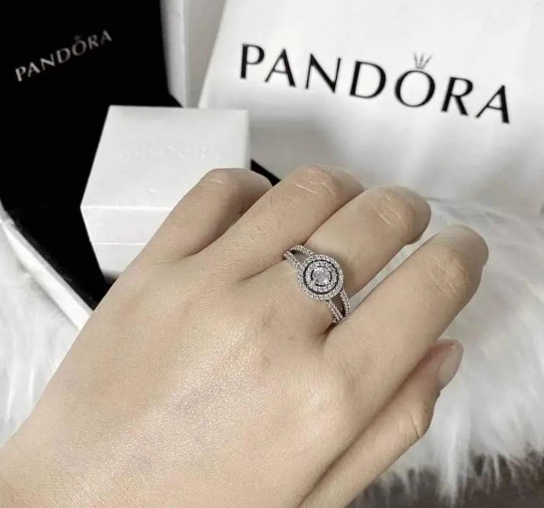 Pandora double sales halo ring