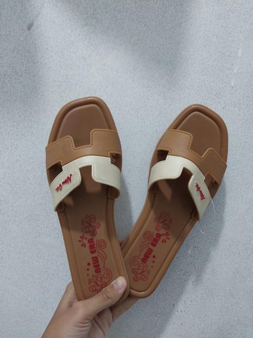 Sandal karet teplek ala hermes new era Fesyen Wanita Sepatu di
