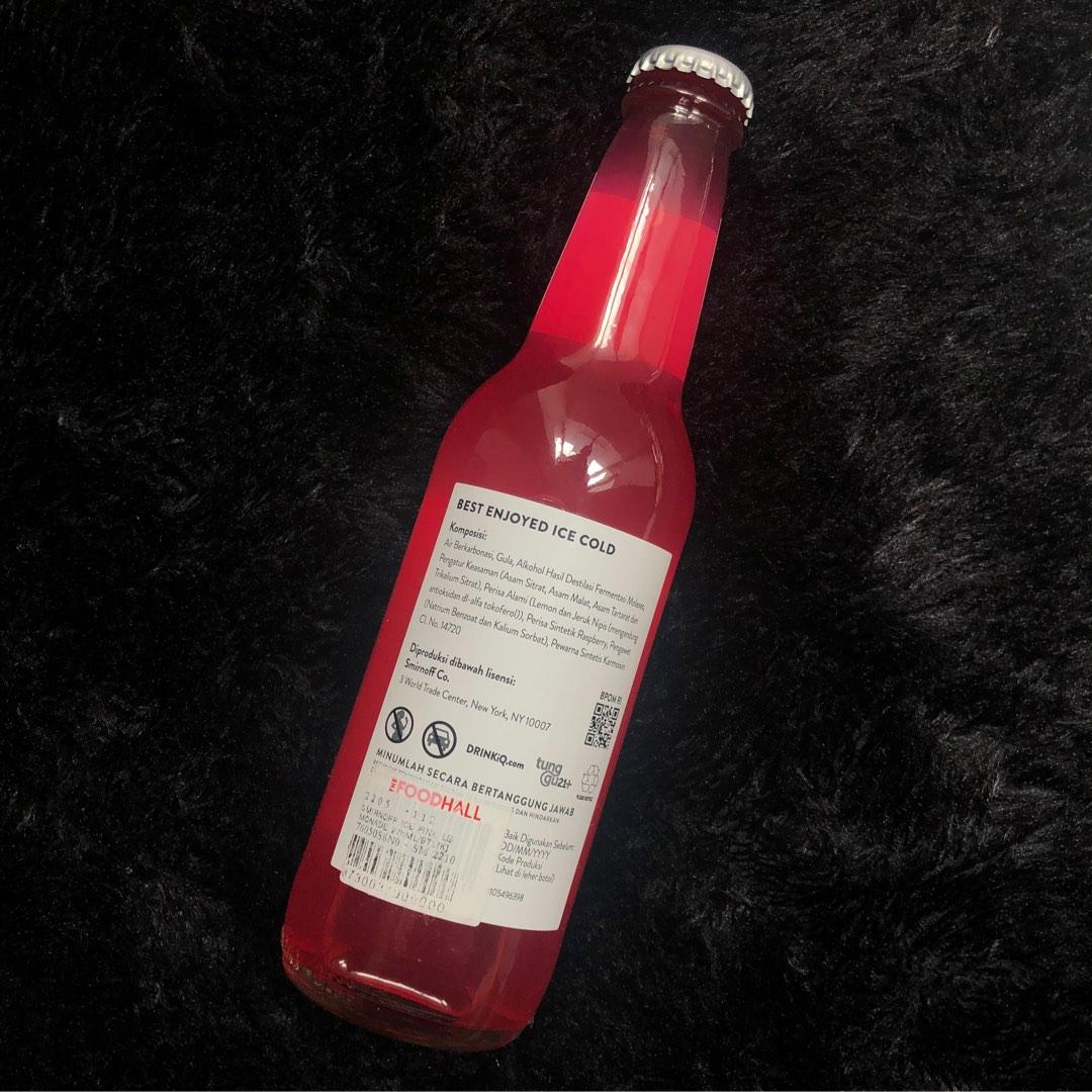 SMIRNOFF Ice Pink Lemonade, Makanan & Minuman, Makanan Instan di