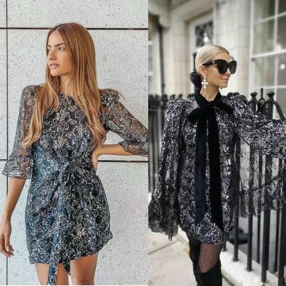 SOLD OUT Limited Edition H M x Vampire s Wife Silver Lace Dress