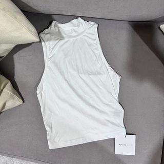 Solid crop halter top