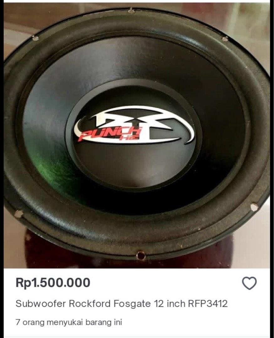 1 SET Speaker mobil subwoofer rockford fosgate 12 inch RFP3412 bekas