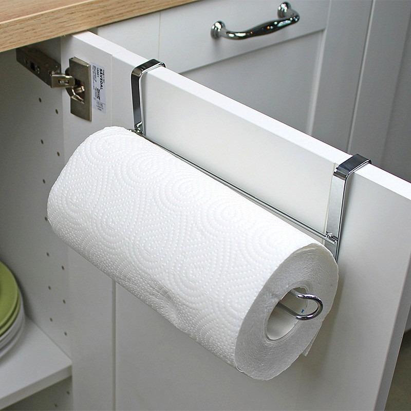 Stainless Steel Paper Towel Holder, 26cm Wall Mount, Under Cabinet,  Self-Adhesive Storage Rack for Napkin, Kitchen Accessories