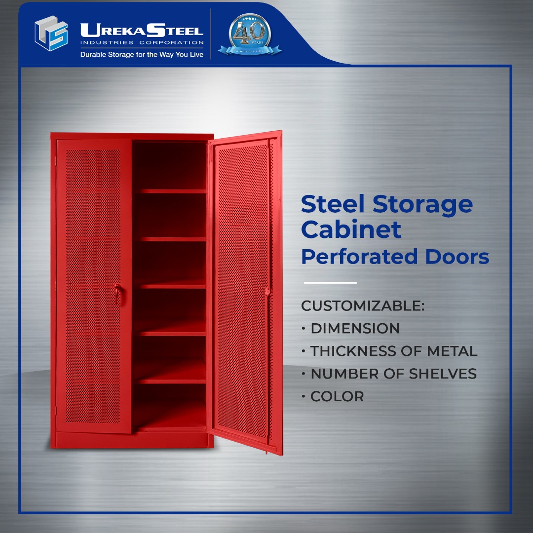 Steel Storage Cabinet Perforated Door, Furniture & Home Living ...