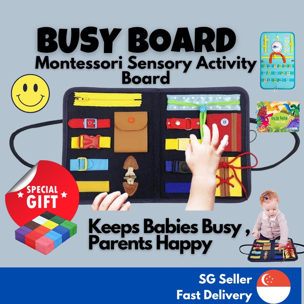 Toddler Busy Board Montessori Sensory Activity Board for Toddler Age — free download