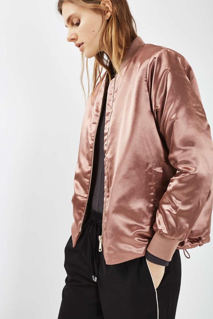 Topshop pink bomber jacket on sale