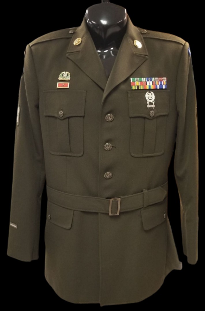 Us Army Officer Agsu Jacket With Epaulettes And Rank Pin Mens Fashion