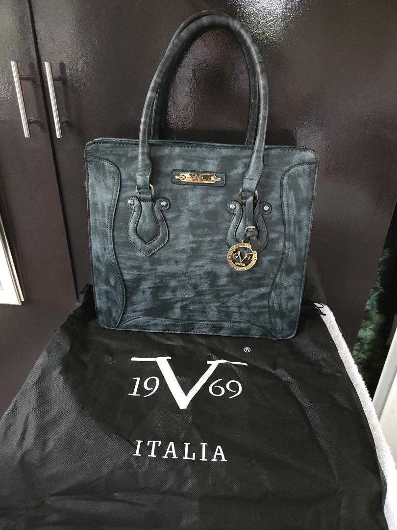 Versace 19v69 ABBIGLIAMENTO SPORTIVO SRL Italy Blue Faux Leather 137646