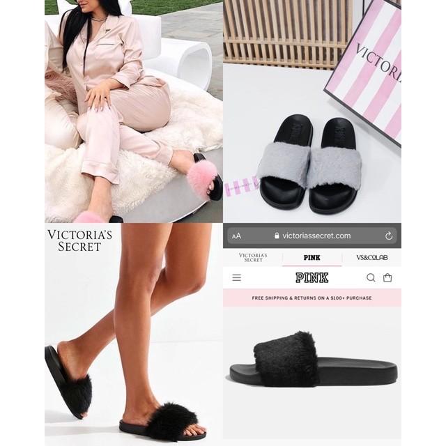 Victoria secret furry slides on sale
