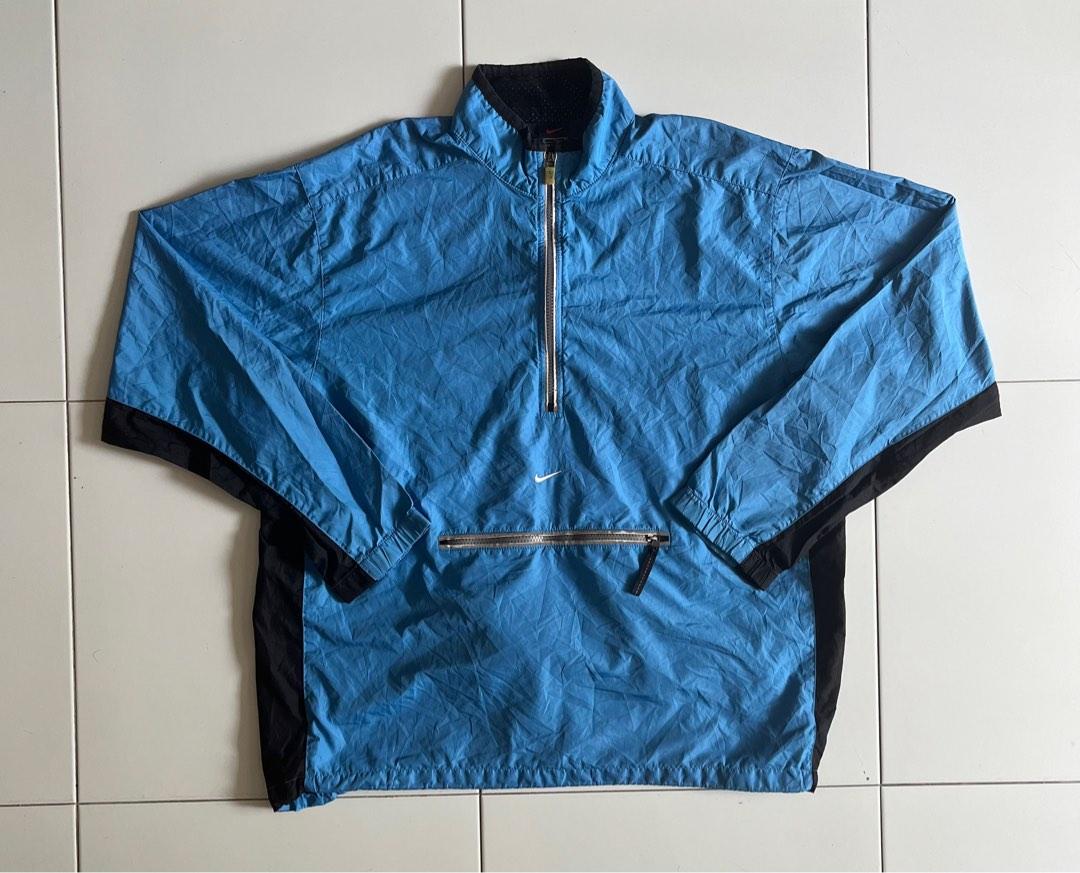 Nike air half zip windbreaker jacket in blue outlet