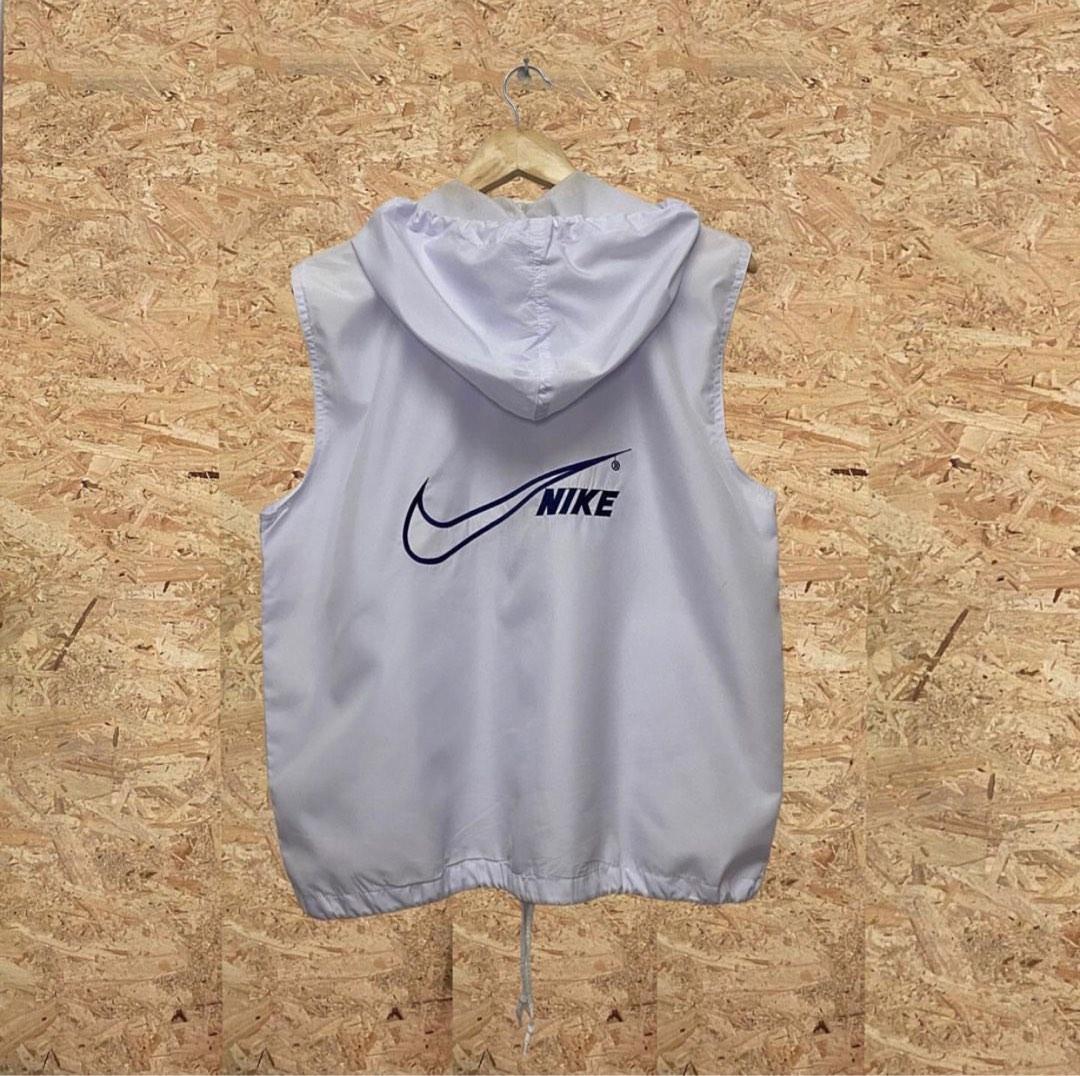 Nike sleeveless hoodie white top