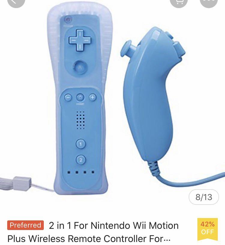 Wii controller with nunchuck, Video Gaming, Gaming Accessories