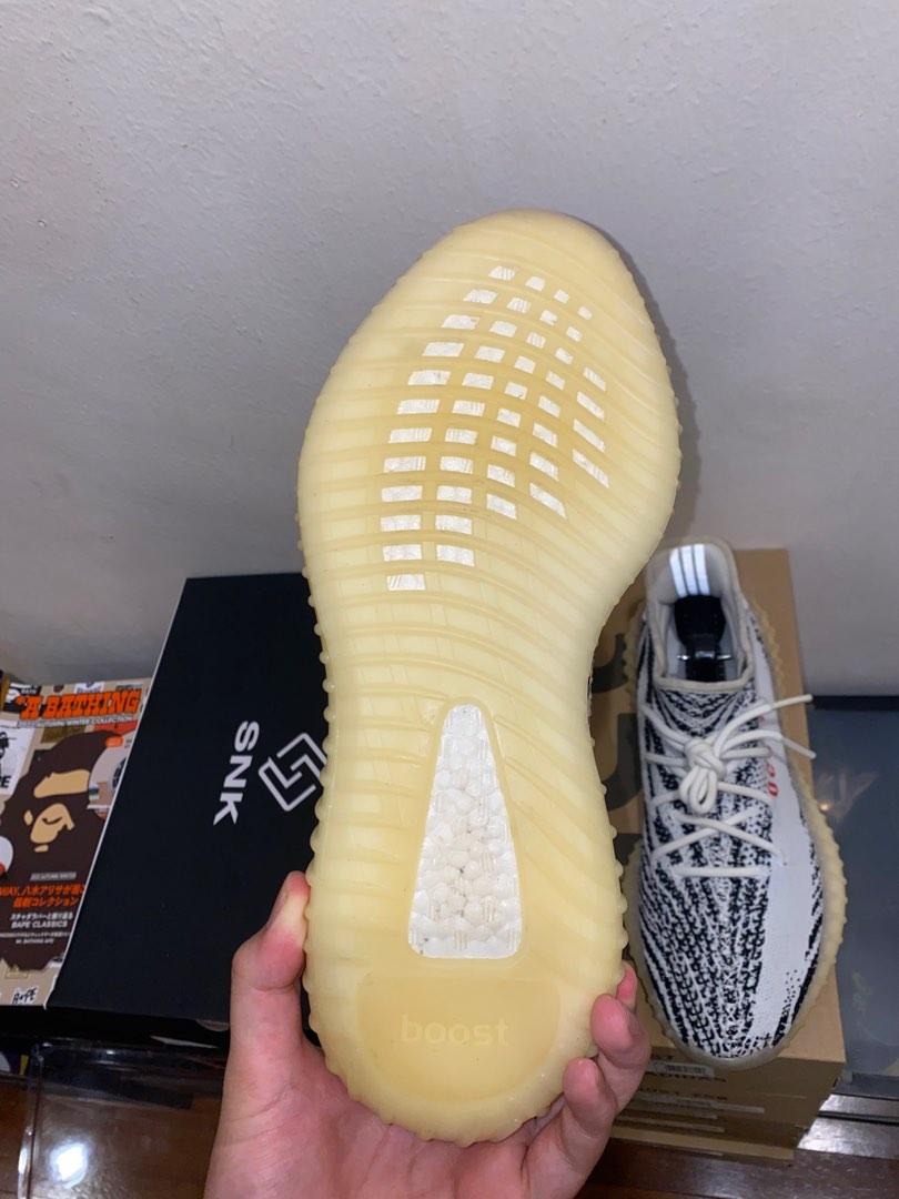 Yeezy zebra bottom of shoe best sale