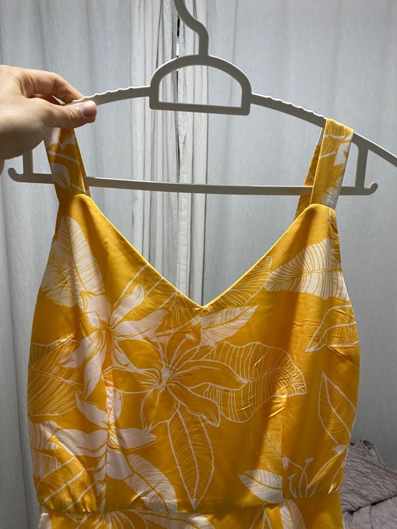 (4p. pack)Yellow Printed Sleeveless Midi Dress - V9 main image 1