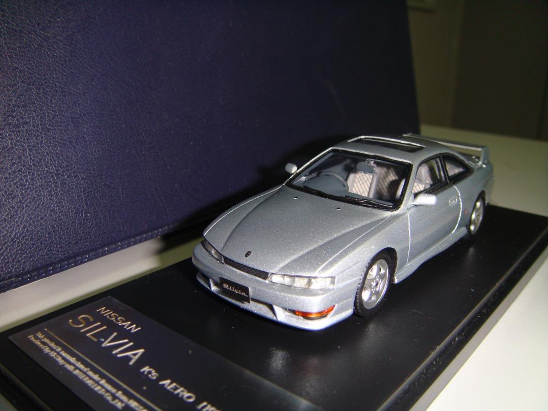 1/43 Nissan Silvia (S14) K's Aero 1996 in silver blue by Hi Story