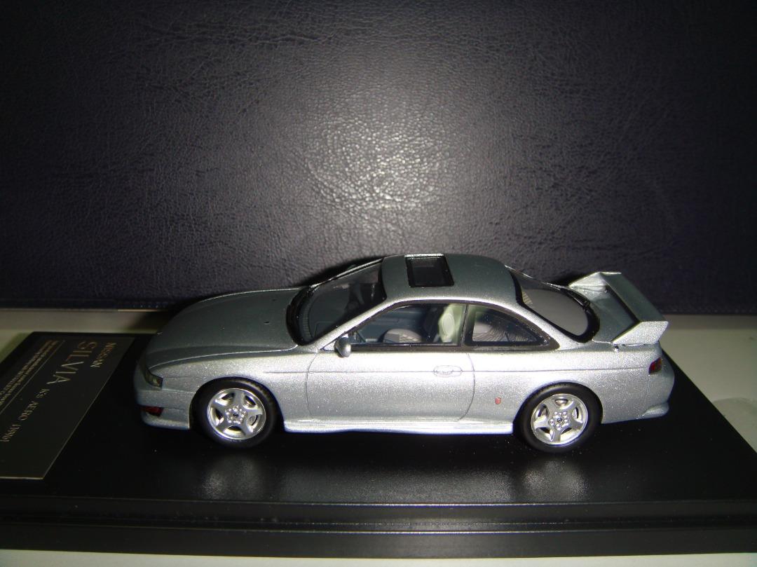 1/43 Nissan Silvia (S14) K's Aero 1996 in silver blue by Hi Story