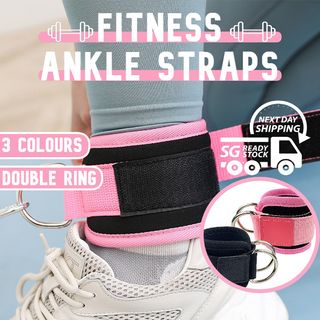 Ankle Straps for Cable Machines Padded Ankle Cuffs (Pair) - for