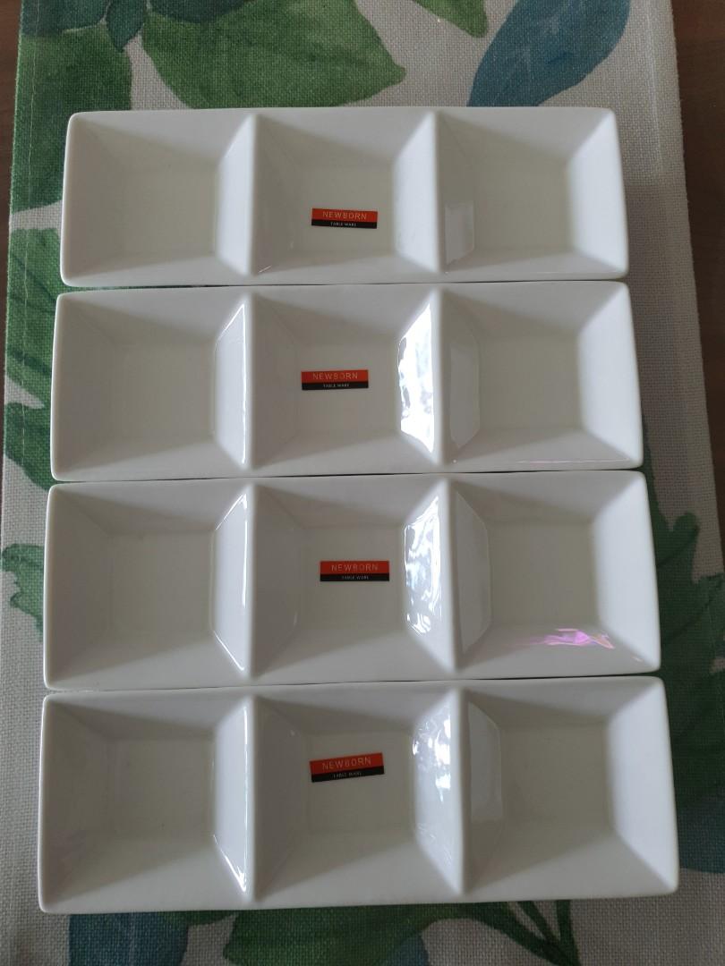 4 X Daiso Condiment / Sauce Dish Plate, Furniture & Home Living