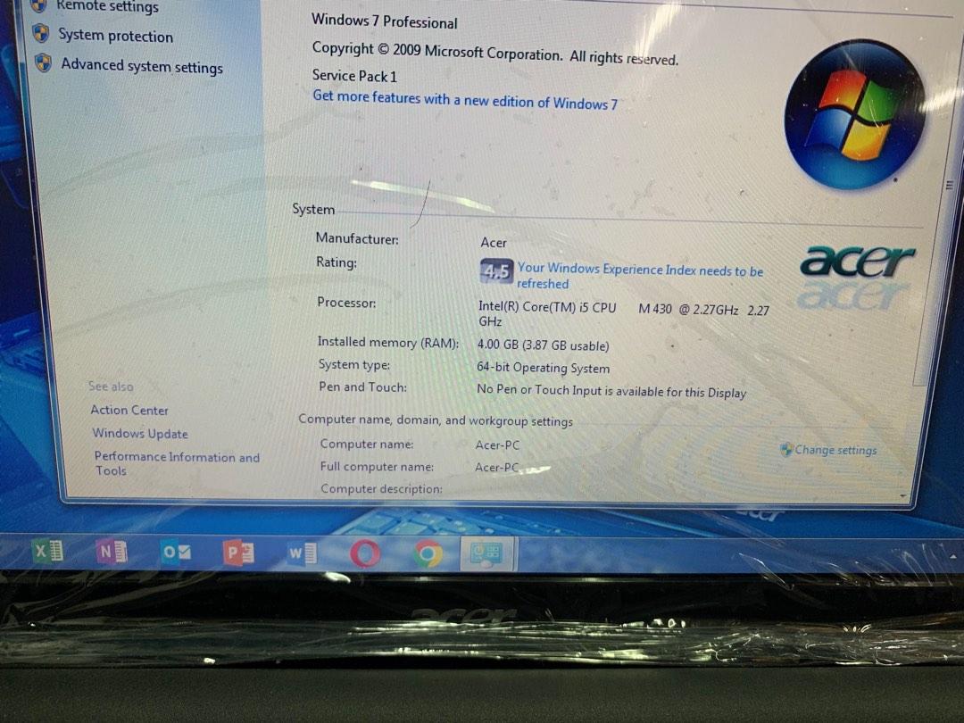 Acer i5 laptop like new ready to use microsoft office student ...