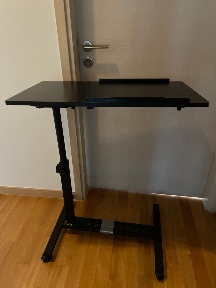 Adjustable table with wheels, Furniture & Home Living, Furniture ...