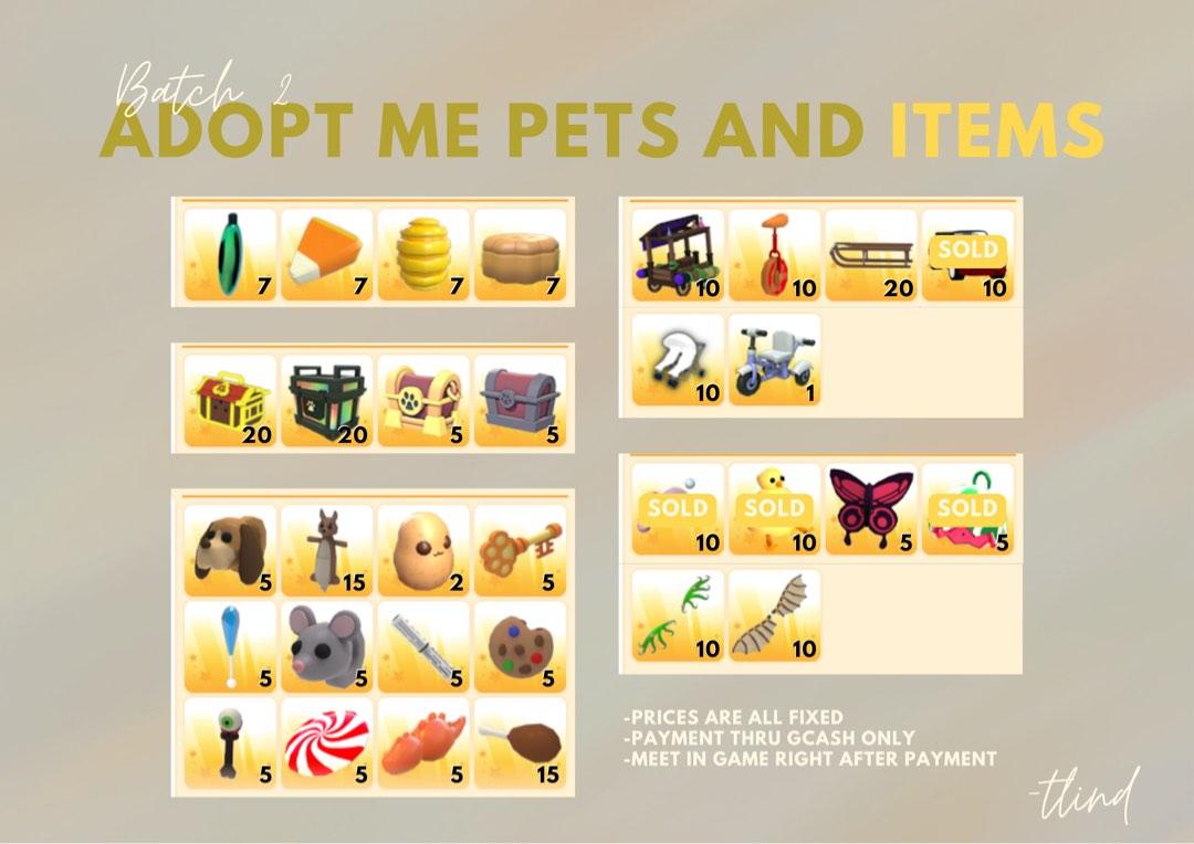 Adopt Me Pets and Items for Sale!, Video Gaming, Gaming Accessories, In
