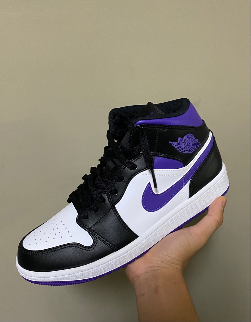 Air Jordan 1 Mid Court Purple Men s Fashion Footwear Sneakers on