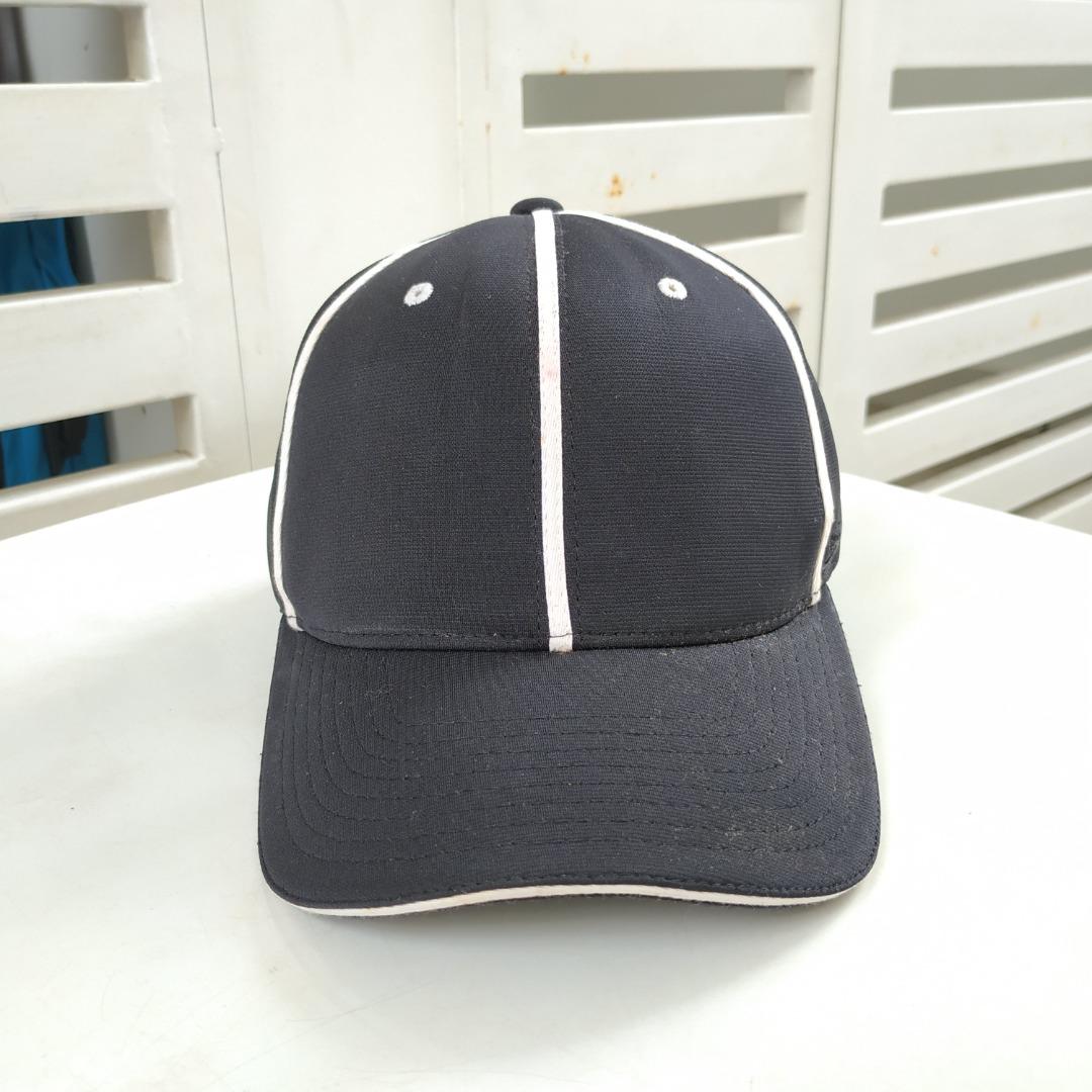 AMERICAN FOOTBALL REFEREE HAT BLACK STRIPE FULL CAP TOPI HITAM