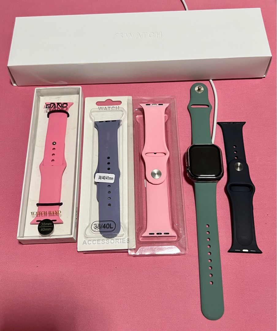 Apple Watch Series 7 41mm with all accessories, Mobile Phones & Gadgets