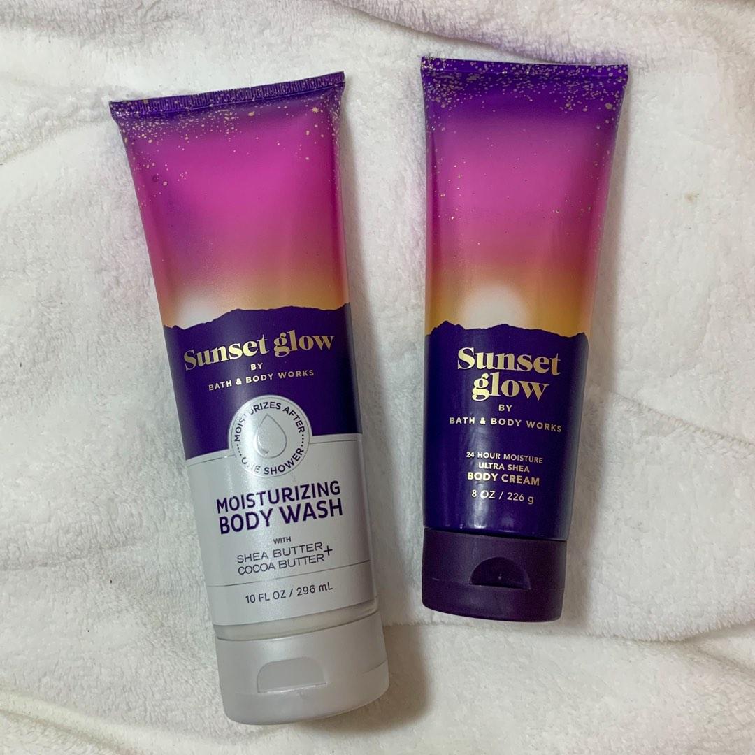 Authentic Bath & Body Works - SUNSET GLOW set, Beauty & Personal Care ...