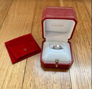 Authentic Cartier Love Ring Wedding Band White Gold