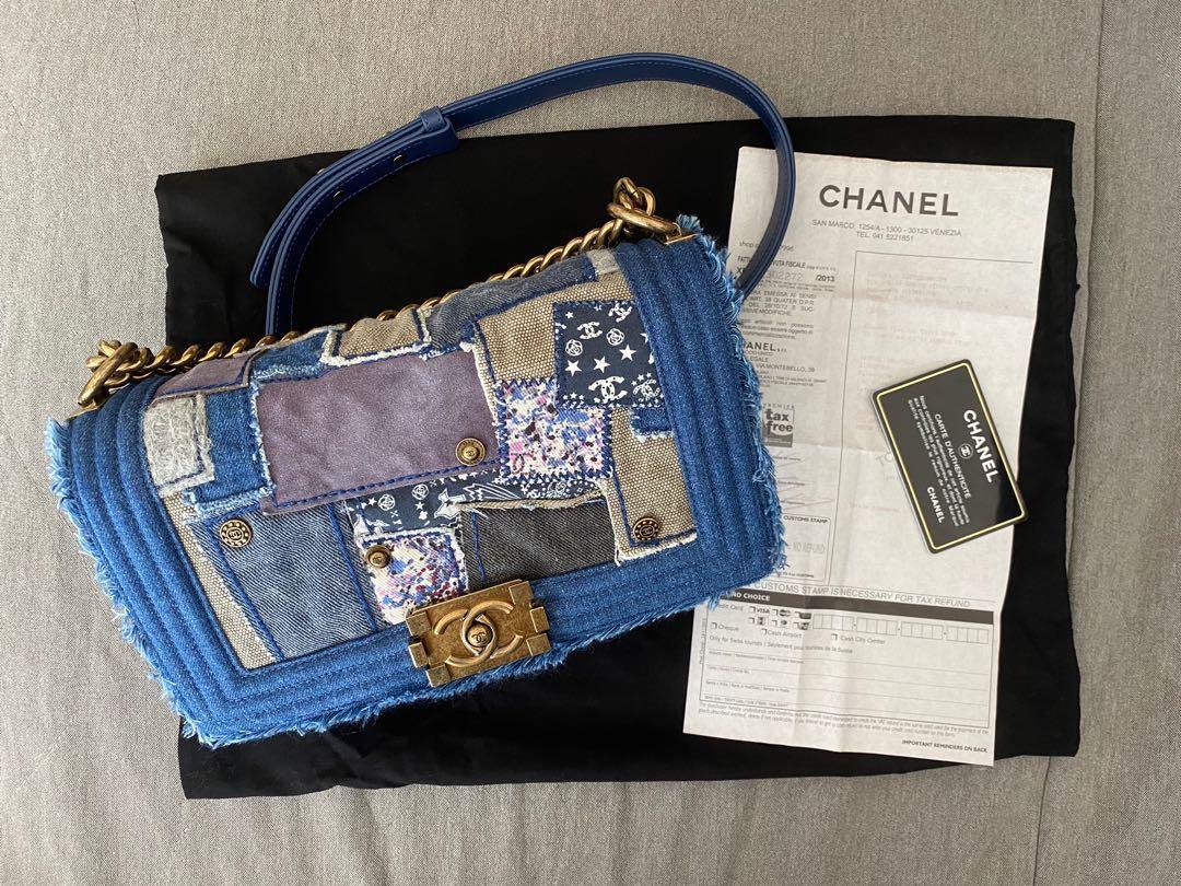 Authentic Chanel Boy Denim GHW Limited Edition Bag, Luxury, Bags & Wallets  on Carousell