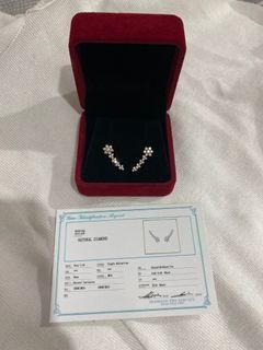 Authentic Floral Natural Diamond Ear Crawlers