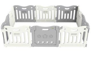 Baby Care by Dwinguler Play Yard with Door Set (10pcs) (219x147cm) (4 Designs) Designs Melange Grey