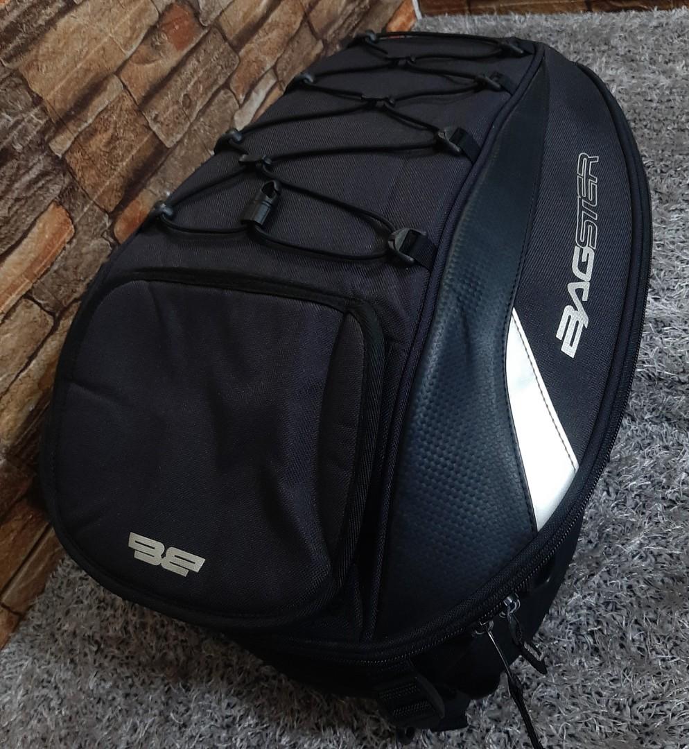 BAGSTER SPIDER REAR TAIL / FRONT PACK /FULL FACE HELMET BAG/ SEAT BAG / EXPANDS 15ltr 23ltr