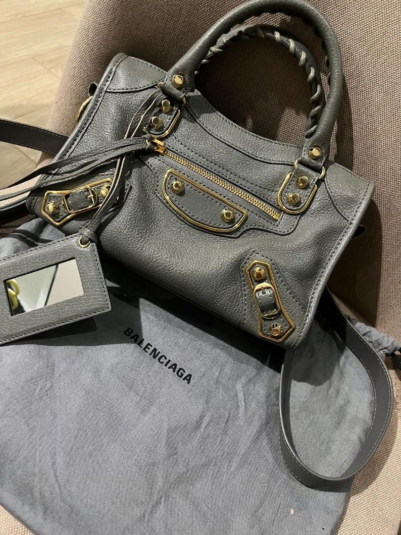 Balenciaga mini city gris acier online