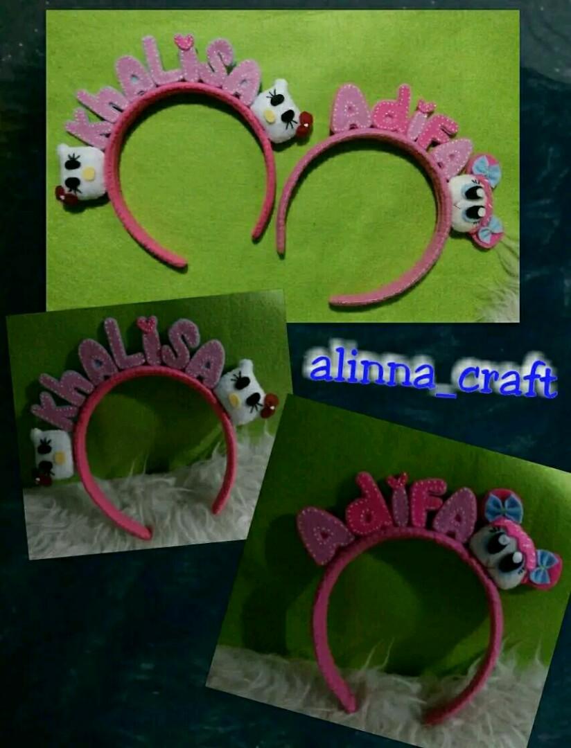 Bando custom nama, Desain & Kerajinan Tangan, Karya Seni di Carousell