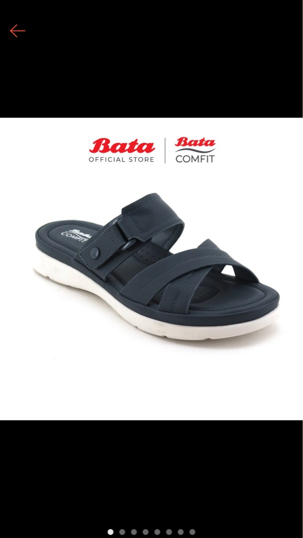 Buy Bata Solid/plain Blue Sandals Online