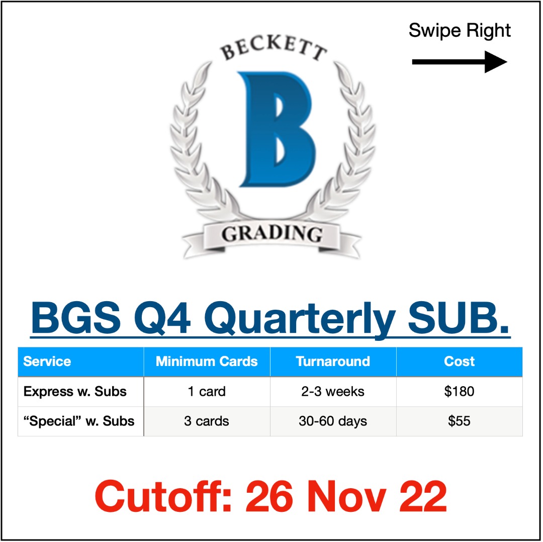 BGS Beckett Q4 Submissions, Hobbies & Toys, Toys & Games on Carousell