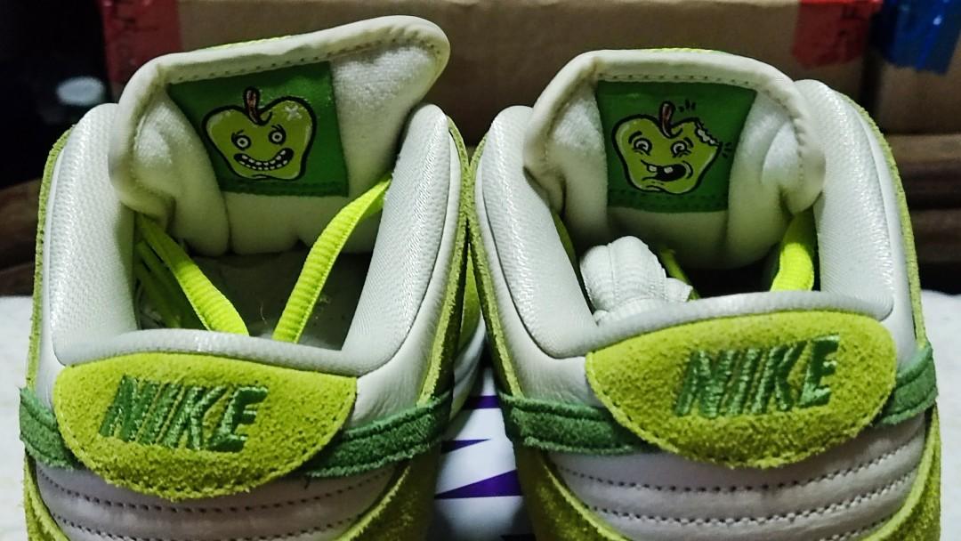 BNDS Nike SB Dunk Low Pro Green Apple Skate Shoes, Men's Fashion