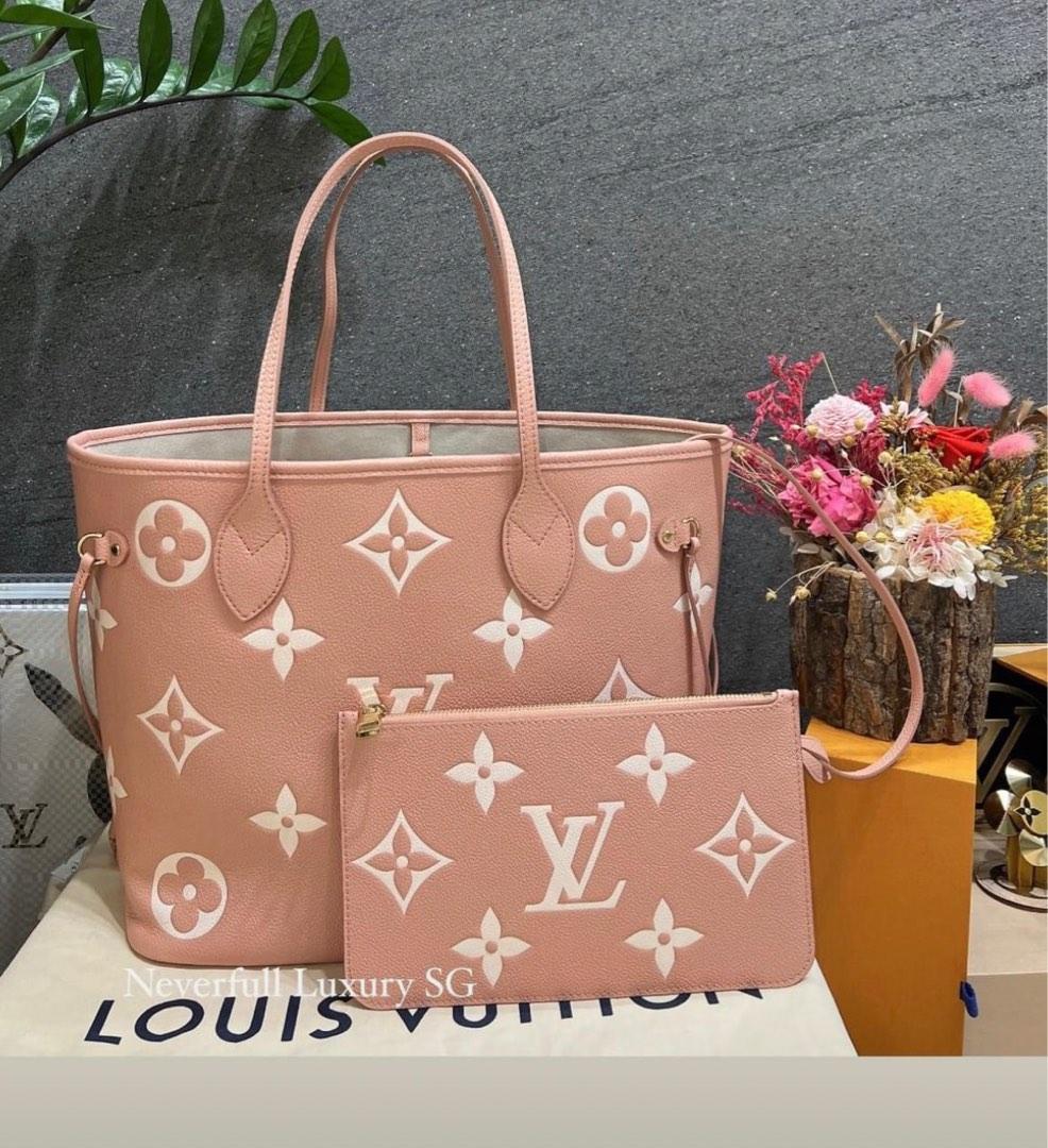 Louis Vuitton Empreinte Monogram Giant Neverfull mm Trianon Pink Cream