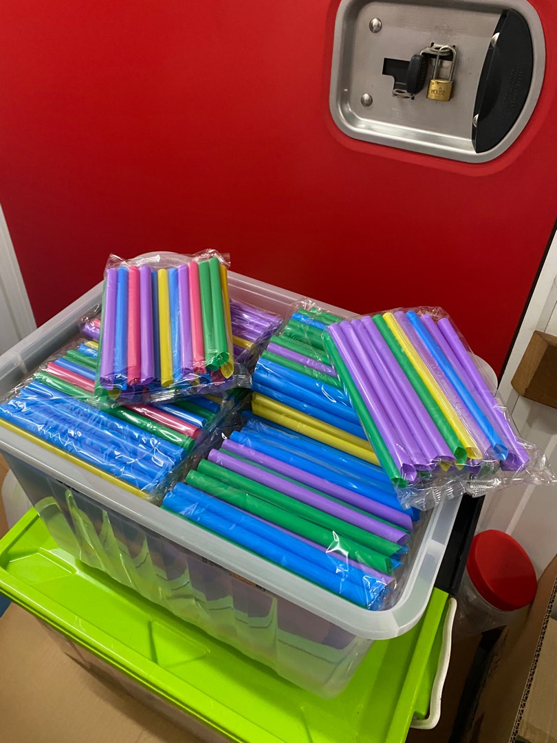 Bubble tea straws 50 packs, Food & Drinks, Beverages on Carousell