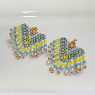 Butterfly stud earrings in pastel blue