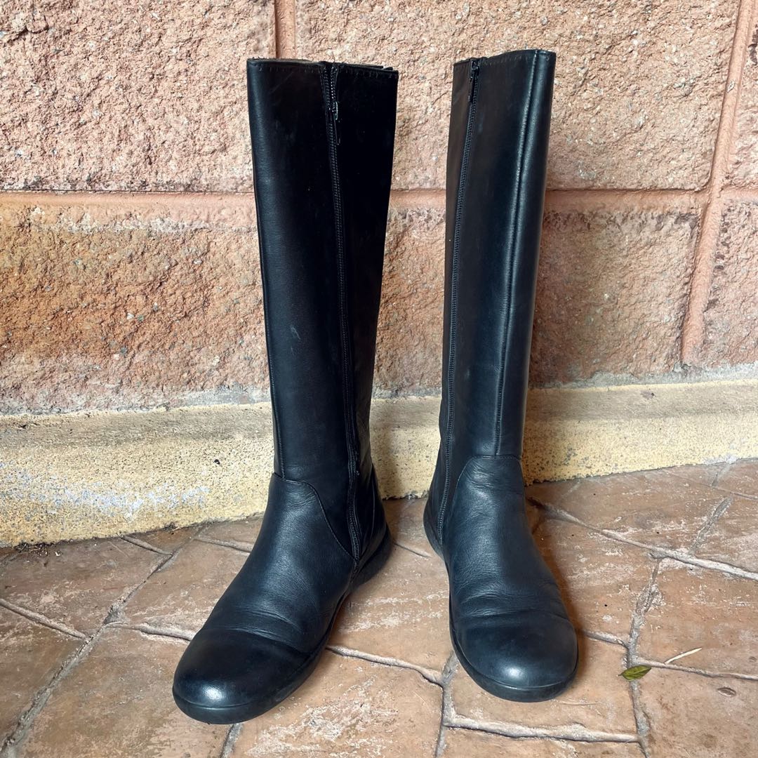 Camper knee high leather boots women